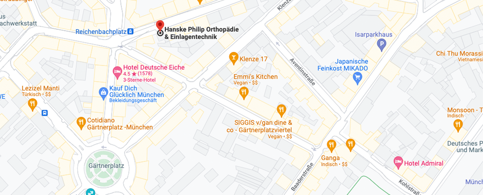 Therapeutische Einlegesohlen Philip Hanske Anfahrt